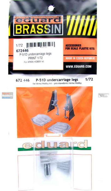 EDU672446 1:72 Eduard Brassin P-51D Mustang Undercarriage Legs (ARM kit)