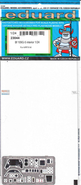 EDU23044 1:24 Eduard Color PE -Bf109G-5 Detail Set (AFX kit)