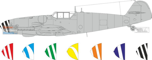 EDULX012 1:24 Eduard Mask - Bf109G-5 Bf109G-6 Spinner Spirals (AFX kit)