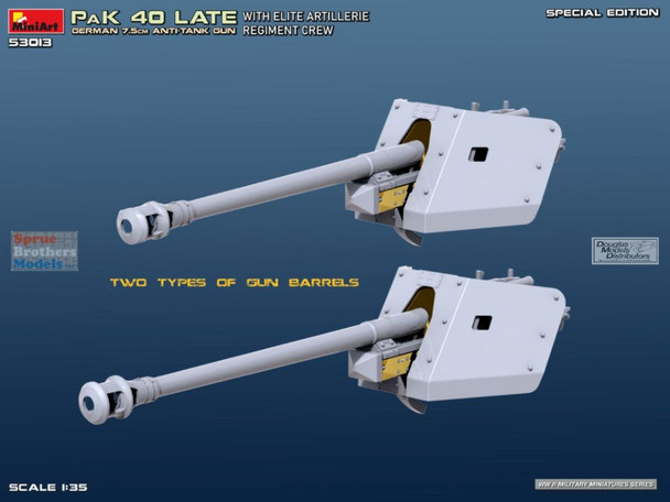 MIA53013 1:35 Miniart German 7.5cm Anti-Tank Gun Pak 40 Late with Crew [Special Edition]