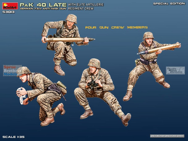 MIA53013 1:35 Miniart German 7.5cm Anti-Tank Gun Pak 40 Late with Crew [Special Edition]