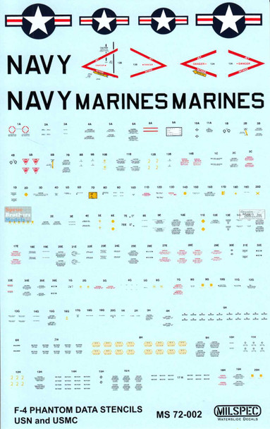 CAMMS72022 1:72 MilSpec Decals - F-4J Phantom II VF-11 Red Rippers USS Forrestal 1976