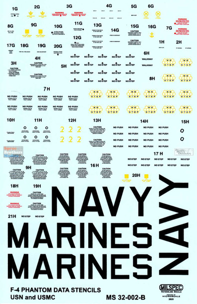 CAMMS32023 1:32 MilSpec Decals - F-4N Phantom II VF-151 Vigilantes USS Midway 1976