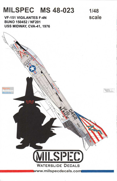 CAMMS48023 1:48 MilSpec Decals - F-4N Phantom II VF-151 Vigilantes USS Midway 1976