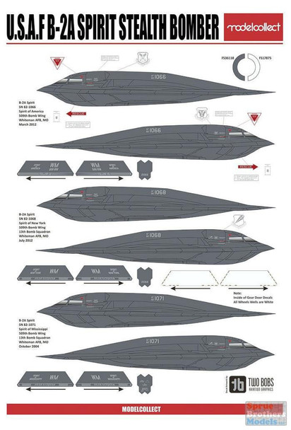 ONEMOC72201 1:72 Modelcollect USAF B-2A Spirit Stealth Bomber (BOX DAMAGE)