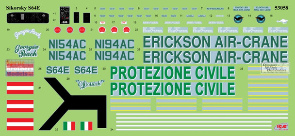 ICM53059 1:35 ICM S-64E Skycrane with Universal Pod