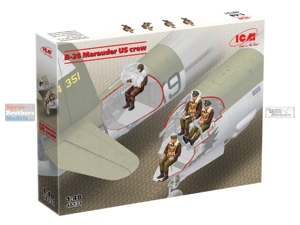 ICM48131 1:48 ICM B-26 Marauder US Crew Figure Set