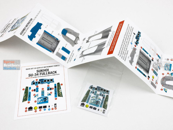RFSQS48179 1:48 Red Fox Studio Instrument Panels - Su-34 Fullback (HBS kit)