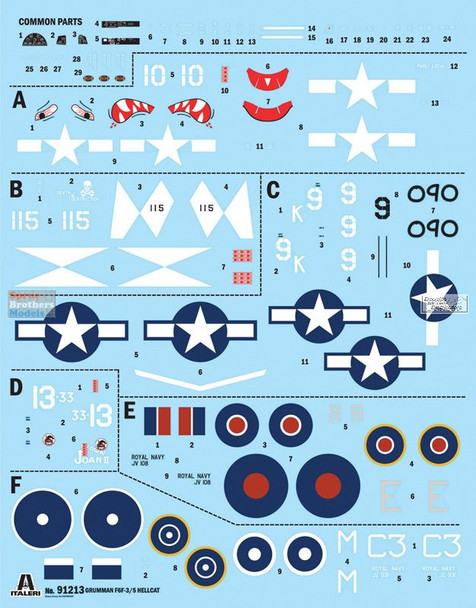 ITA91213 1:72 Italeri F6F-3 F6F-5 Hellcat