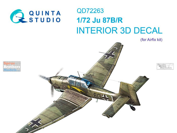 QTSQD72263 1:72 Quinta Studio 3D Decal - Ju87B Ju87R Stuka (AFX kit)