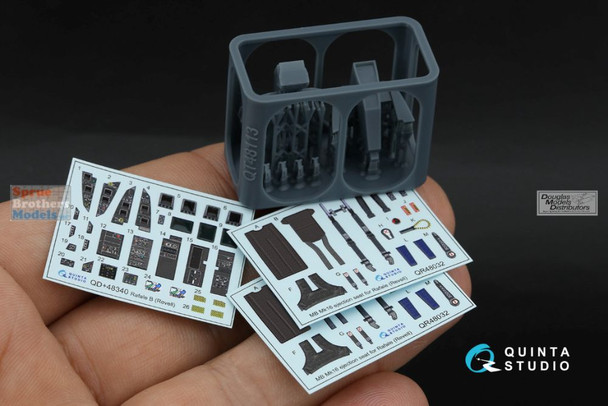 QTSQD48340R 1:48 Quinta Studio 3D Decal - Rafale B + Resin (REV kit)