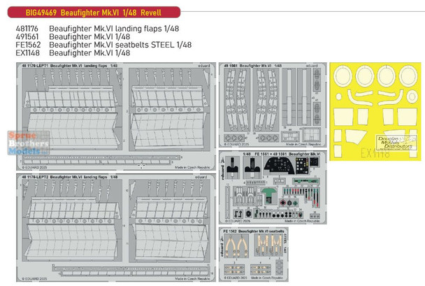 EDUBIG49469 1:48 Eduard BIG ED Beaufighter Mk.VI Detail Set (REV kit)