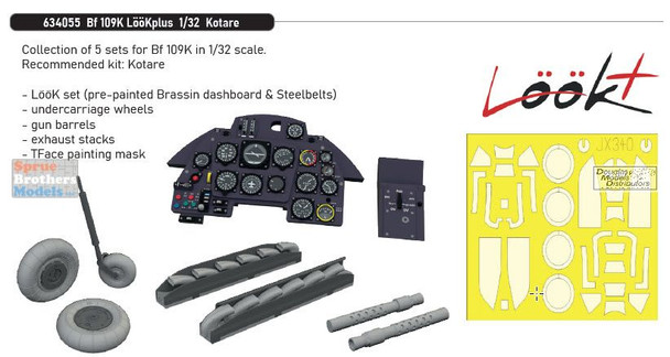 EDU634055 1:32 Eduard Look Plus - Bf109K Detail Set (KOT kit)