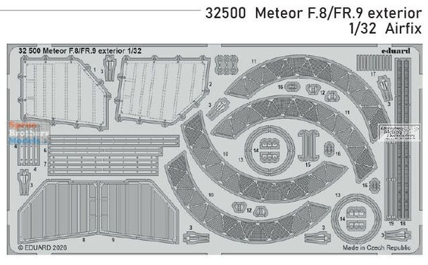 EDU32500 1:32 Eduard PE - Meteor F.8 / FR.9 Exterior Detail Set (REV kit)