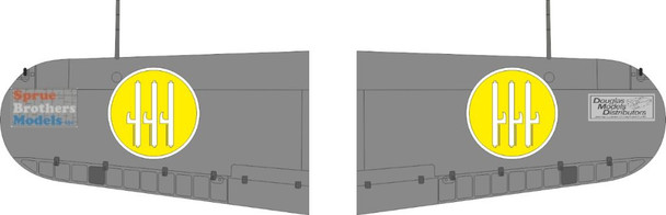 EDUJX344 1:32 Eduard Mask - MC.200 Saetta Wings National Insignia (ITA kit)