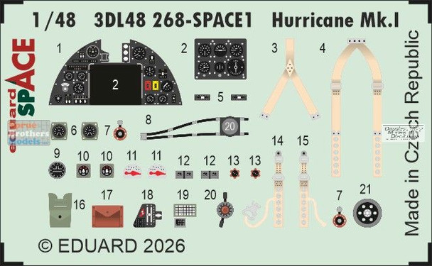 EDU3DL48268 1:48 Eduard SPACE - Hurricane Mk.I (ARM kit)