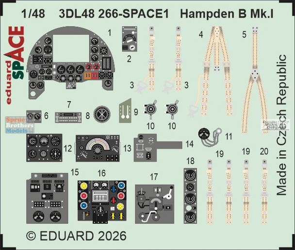 EDU3DL48266 1:48 Eduard SPACE - Hampden B Mk.I (ICM kit)