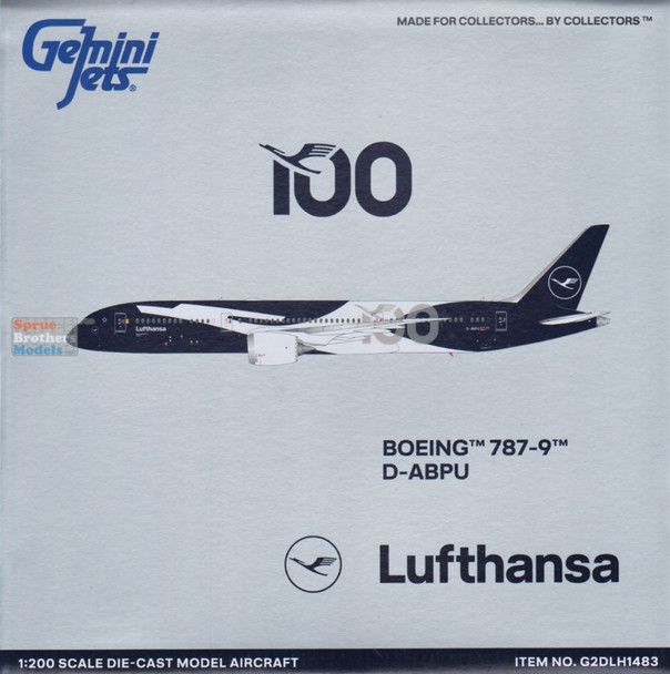 GEMG21483 1:200 Gemini Jets Lufthansa B787-9 Reg #D-ABPU '100' (pre-painted/pre-built)