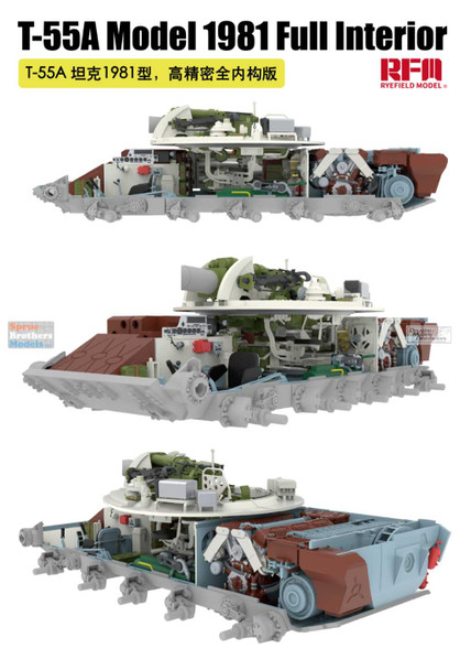 RFMRM5155 1:35 Rye Field Model T-55A Model 1981 with Full Interior