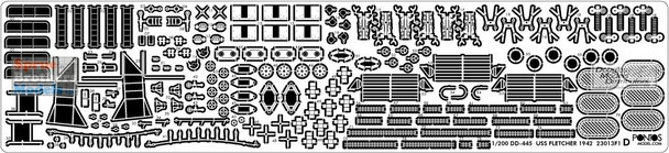 PONF23013 1:200 Pontos Model Detail Up Set - USS Fletcher DD-445 1942 (TRP kit)