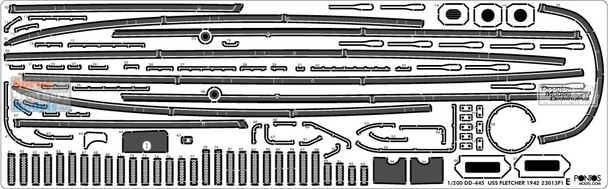 PONF23013 1:200 Pontos Model Detail Up Set - USS Fletcher DD-445 1942 (TRP kit)