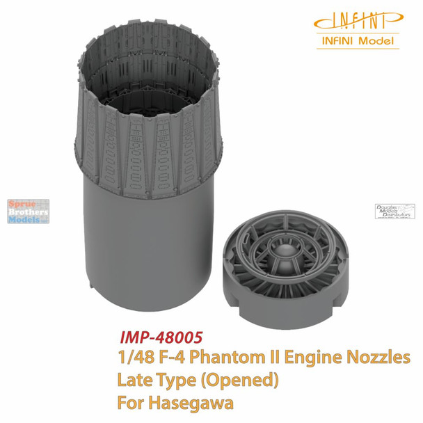 INFIMP48005 1:48 Infini Model F-4E F-4F F-4G F-4J F-4EJ F-4S Phantom II Engine Nozzles Late Type Opened (HAS kit)