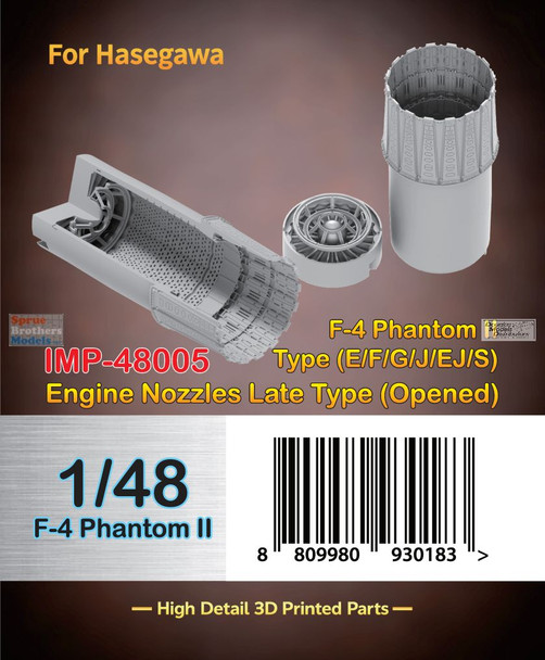 INFIMP48005 1:48 Infini Model F-4E F-4F F-4G F-4J F-4EJ F-4S Phantom II Engine Nozzles Late Type Opened (HAS kit)