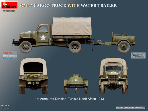 MIA53066 1:35 Miniart G7117 Cargo Truck with Water Trailer