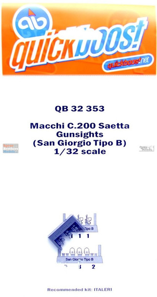 QBT32353 1:32 Quickboost MC.200 Saetta Gunsights San Giogio Tipo B (ITA kit)