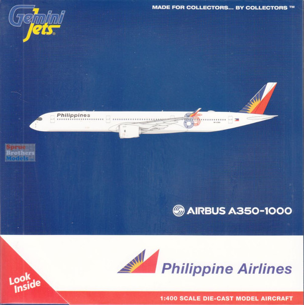 GEMGJ2397 1:400 Gemini Jets Philippine Airlines A350-1000 Reg #RP-C3510 '85 Years' (pre-painted/pre-built)