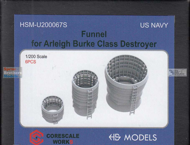 HSMU200067U 1:200 HS Models Funnels for Arleigh Burke Class Destroyer