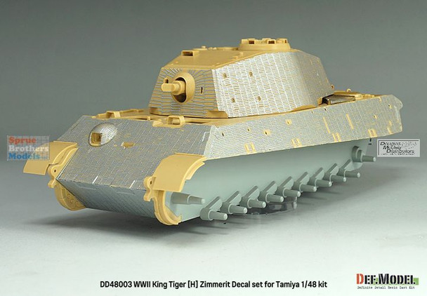 DEFDD48003 1:48 DEF Decal - King Tiger (Henschel) Zimmerit Coating Water Slide Decal Sheet