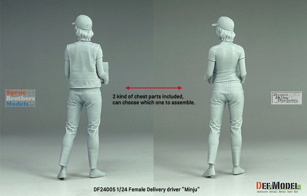 DEFDF24005 1:24 DEF Model Figure Set - Female Delivery Driver 'Minju'