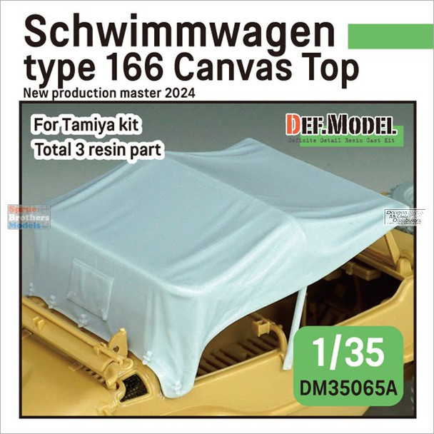 DEFDM35065A 1:35 DEF Model Schwimmwagen Type 166 Canvas Top (TAM kit)