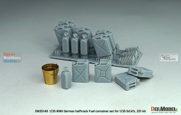 DEFDM35149 1:35 DEF Model WW2 German Halftrack Fuel Container Set