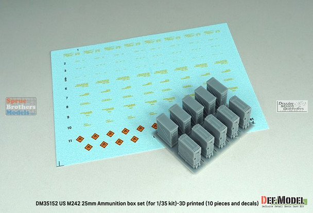 DEFDM35152 1:35 DEF Model US M242 25mm Ammunition Box Set