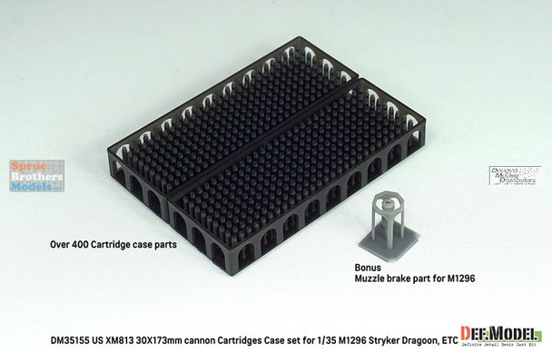 DEFDM35155 1:35 DEF Model US XM813 30x173mm Cannon Cartridges Case Set