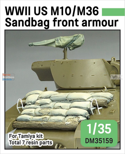 DEFDM35159 1:35 DEF Model WW2 M10 Wolverine M36 Jackson Sandbag Front Armor (TAM kit)