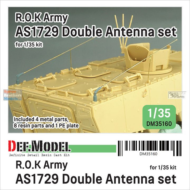 DEFDM35160 1:35 DEF Model ROK Army AS1729 Double Antenna Set