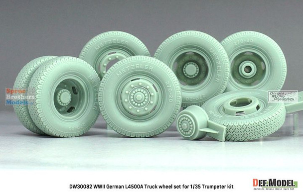 DEFDW30082 1:35 DEF Model WW2 German L4500A Truck Sagged Wheel Set (TRP kit)