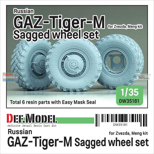 DEFDW35181 1:35 DEF Model GAZ-Tiger-M Sagged Wheel Set