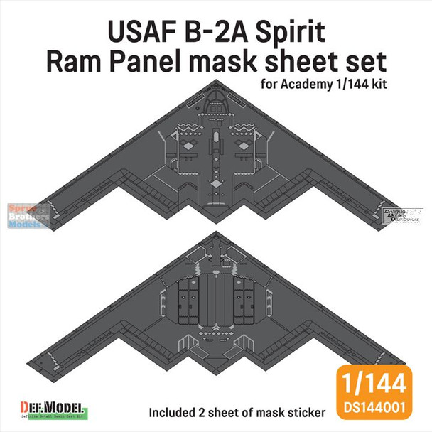 DEFDS144001 1:144 DEF Model USAF B-2A Spirit RAM Panels Mask Set (ACA kit)