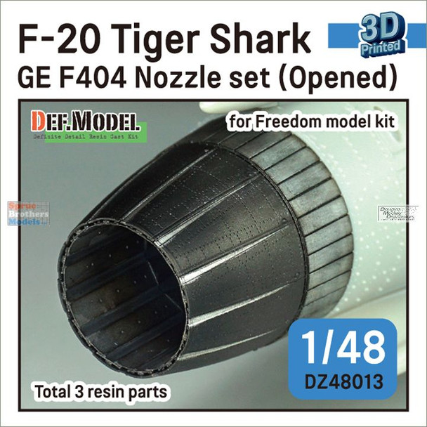 DEFDZ48013 1:48 DEF Model F-20 Tigershark GE F404 Nozzle Opened (FMK kit)