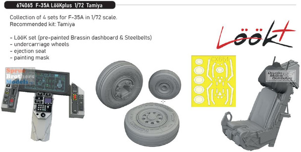 EDU674065 1:72 Eduard LookPlus - F-35A Lightning II Detail Set (TAM kit)