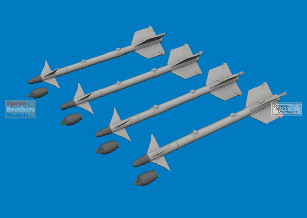 EDU672443 1:72 Eduard Brassin AIM-9M AIM-9L Sidewinder Missile Set