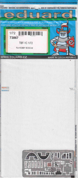 EDU73867 1:72 Eduard Color PE - TBF-1C Avenger Detail Set (HBS kit)