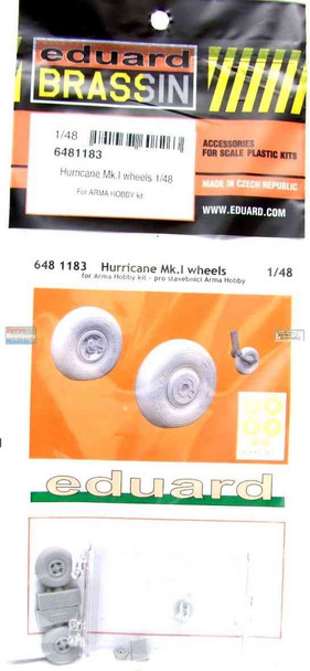 EDU6481183 1:48 Eduard Brassin - Hurricane Mk.I Wheels (ARM kit)