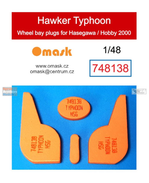 OMK748138 1:48 Omask Wheel Bay Plugs - Hawker Typhoon (HAS/H2K kit)