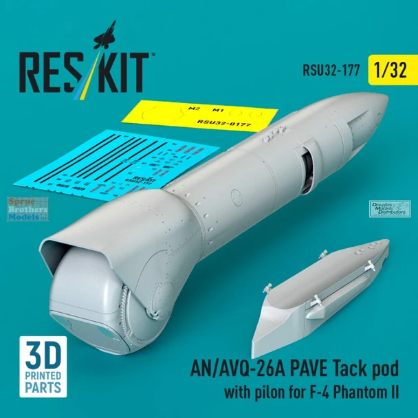 RESRSU320177U 1:32 ResKit AN/AVQ-26A Pave Tack Pod with Pylon (for F-4 Phantom II)
