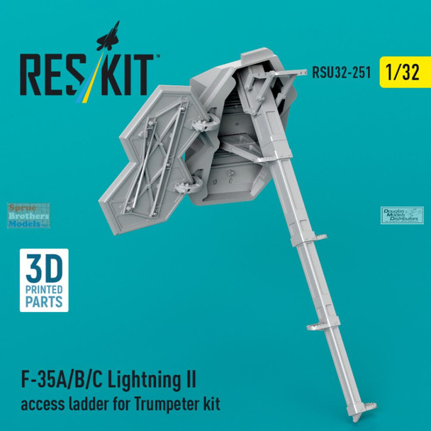 RESRSU320251U 1:32 ResKit F-35A F-35B F-35C Lightning II Access Ladder (TRP kit)
